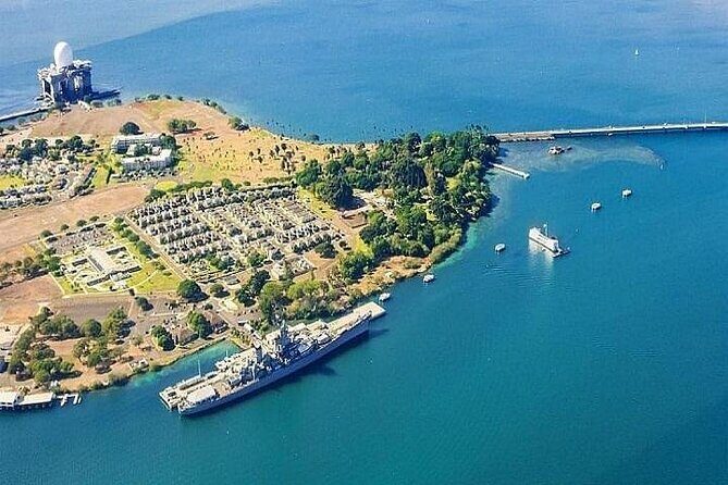 Battleships of WWII at Pearl Harbor from Waikiki - Battleship Missouri: The WWII Surrender Story on the Deck