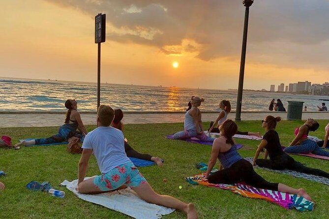 Beach Yoga on Waikiki with Diamondhead Backdrop - Quick hits before you go