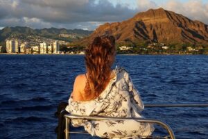 Best Waikiki Sunset Cruise:BYOB Sunset Sail with Swimming - The sail route: Diamond Head, Royal Hawaiian Hotel, and Magic Island