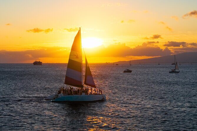 Board from Waikiki Beach for a scenic Sunset Sail on the Hāwea - The actual sail: Waikiki, Diamond Head, and catching the wind