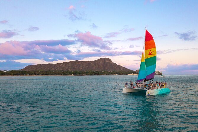 Board from Waikiki Beach for a scenic Sunset Sail on the Hāwea - Drinks and music: included beverage, strong options, and bar math