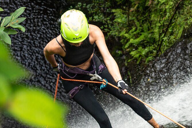 Chasing Waterfalls:Wild Hawaii Rappelling - Reaching the waterfall: setup time and what the site is like