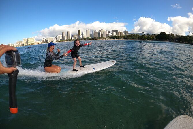 Family, Private & Group Surfing Lessons, Waikiki Courtesy Shuttle - Price and value at about $107 per person