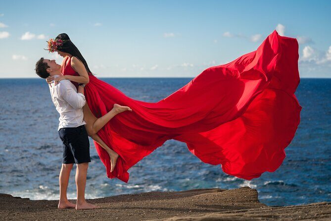 Flying Dress Photoshoot on Oahu - Your Flying Dress Color Choice: Making It Feel Like Your Story