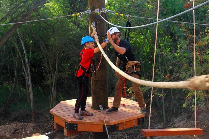High Ropes Adventure Course at Coral Crater - Entering the Adventure Tower in Kapolei