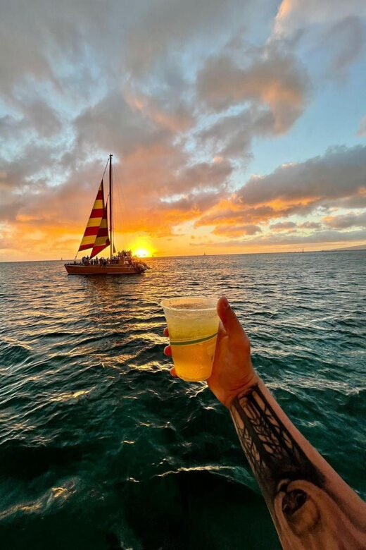 Honolulu: 90 Minute Catamaran Sunset Sail - NA Hoku 2 on the Water: Ride Comfort and the On-Board Party Vibe