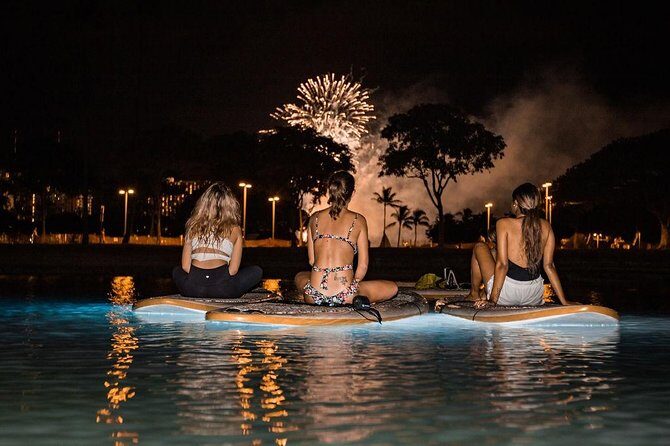 Night SUP Yoga in Honolulu, Hawaii - Floating Savasana on Night Water: The Calm Finish