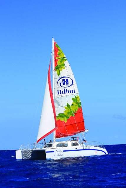Oahu Boat Cruise to Diamond Head - The 56-foot catamaran experience: Comfort that still keeps you outside