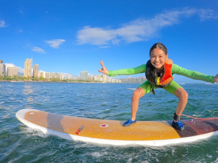 Oahu: Kids Surfing Lesson in Waikiki Beach (up to 12) - Photos, stickers, and keeping the win
