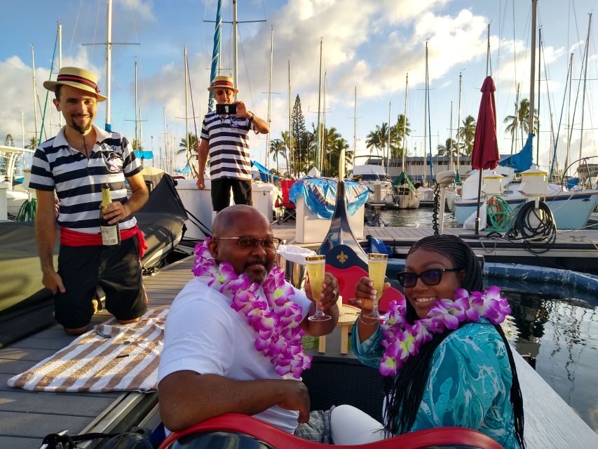 Oahu: Luxury Gondola Cruise with Drinks and Pastries - The gondolier performance: romance, humor, and real interaction