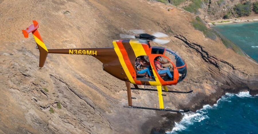 Oahu: Magnum P.I. Doors-Off Helicopter Tour - Keehi Lagoon and Honolulu Harbor: the start of the view funnel