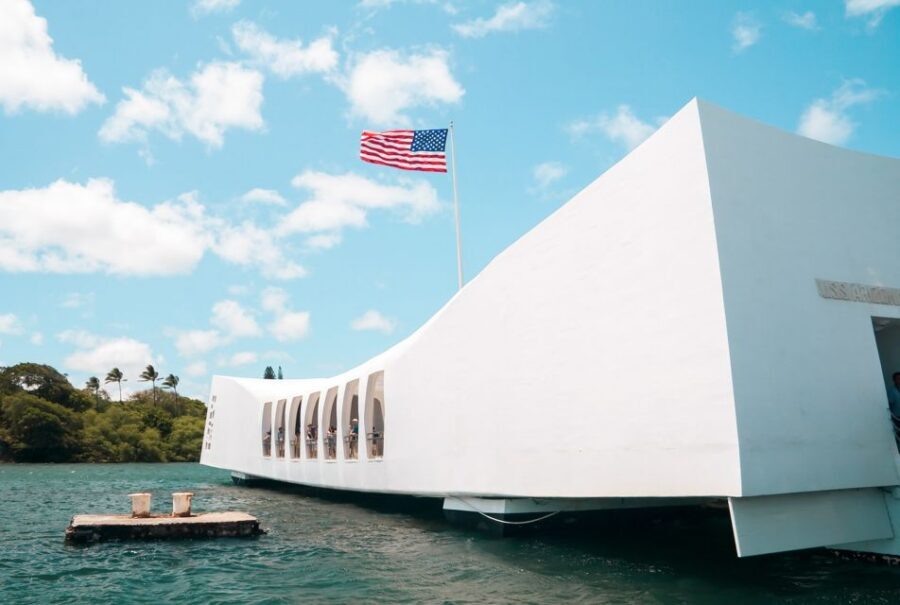 Oahu: Pearl Harbor, USS Arizona, and City Tour - Hawaii State Capitol grounds: Eternal Flame, war memorials, and Liberty Bell