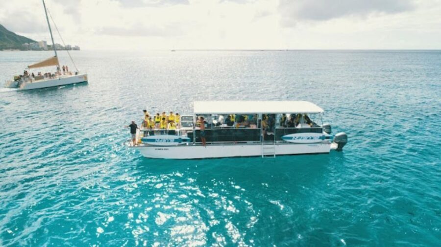 Oahu Snorkeling with Turtles, Water Scooter, Paddleboard - Honolulu Shore Cruise on a Newly Built Catamaran