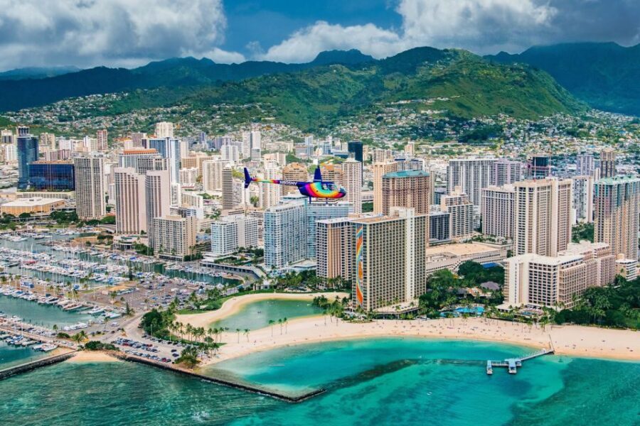 Oahu: Waikiki 20-Minute Doors On / Doors Off Helicopter Tour - Magic Island and Waikiki: Beaches, Surfers, and the Color Line