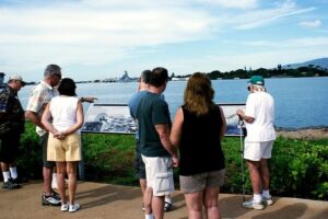 Pearl Harbor Self-Guided Multimedia and Virtual Reality Tours - Stop 2: USS Arizona Memorial viewing vs the boat shuttle reality