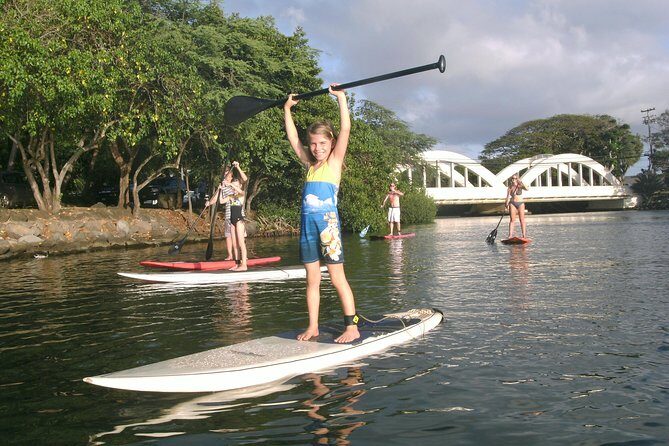 Private Stand up Paddle Lesson and Tour (for 1 or more paddlers) - The paddle route: from Haleiwa Bay to the Anahulu stream