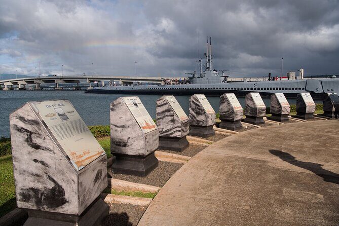 Private USS Arizona and USS Missouri Pearl Harbor Tour - USS Missouri on Ford Island: surrender-deck moments and the kamikaze impact spot