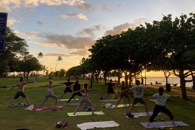 Sunset Yoga Flow at Magic Island - Private Group Vibe: Better Than a Crowd at Sunset