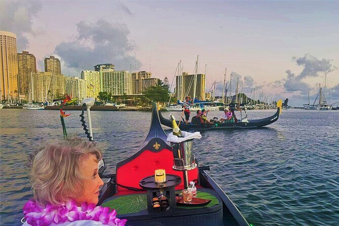 Valentine's Private Gondola Cruise in Waikiki with Drinks, Pastry - Waikiki Sightseeing After the Gondola: Hotels, Duke Kahanamoku, and Ala Moana