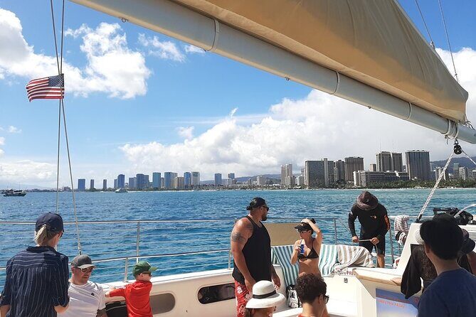 Waikiki 3pm Tradewind Sail - Open Bar Included - Where you meet the boat: the beach boarding changes with the tide