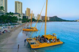 Waikiki Beach Sunset Sail - Board at Ke Kai Catamaran on Kalākaua Ave (and why it matters)