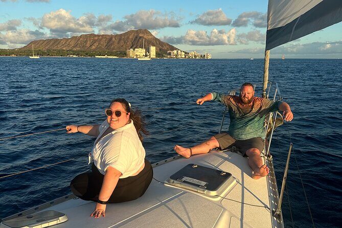 Waikiki private Day Tour and Sunset sail for couples - Stop 3: Diamond Head State Monument cruising and more time in the open water